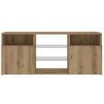vidaXL TV skrinka s LED dub artisan 120x30x50 cm kompozitné drevo – Obrázok 7