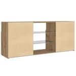 vidaXL TV skrinka s LED dub artisan 120x30x50 cm kompozitné drevo – Obrázok 9