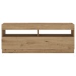 vidaXL TV skrinka s LED dub artisan 100x35x40 cm kompozitné drevo – Obrázok 7