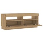 vidaXL TV skrinka s LED dub artisan 100x35x40 cm kompozitné drevo – Obrázok 10