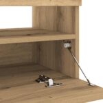 vidaXL TV skrinka s LED dub artisan 100x35x40 cm kompozitné drevo – Obrázok 11