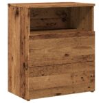 vidaXL Nočné stolíky 2 ks staré drevo 50x32x60 cm kompozitné drevo – Obrázok 4