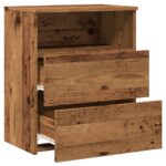 vidaXL Nočné stolíky 2 ks staré drevo 50x32x60 cm kompozitné drevo – Obrázok 8