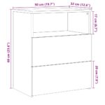 vidaXL Nočné stolíky 2 ks staré drevo 50x32x60 cm kompozitné drevo – Obrázok 11