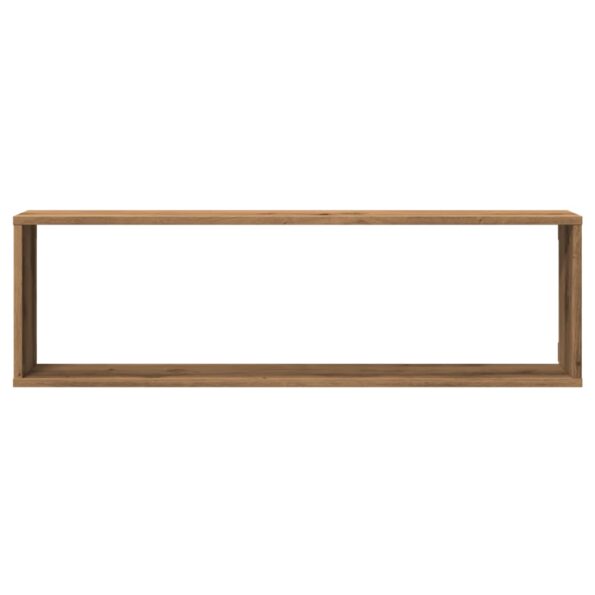 vidaXL Nástenné poličky v tvare kocky 100x15x30 cm kompozitné drevo – Obrázok 5
