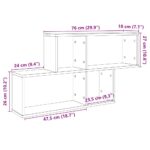 vidaXL Nástenná polica, dub artisan 100x18x53 cm, kompozitné drevo – Obrázok 9