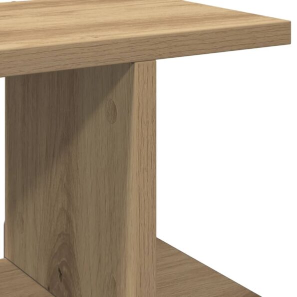 vidaXL Nástenné police 2 ks, dub artisan 105x18x20cm, kompozitné drevo – Obrázok 8