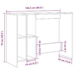 vidaXL Stôl dub artisan 102,5x35x75 kompozitné drevo – Obrázok 9