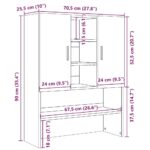 vidaXL Skrinka na práčku dub artisan 70,5x25,5x90 cm – Obrázok 10