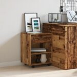 vidaXL Skrinka na kolieskach staré drevo 46x36x59 cm kompozitné drevo – Obrázok 3