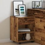 vidaXL Skrinka na kolieskach staré drevo 46x36x59 cm kompozitné drevo – Obrázok 4