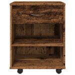 vidaXL Skrinka na kolieskach staré drevo 46x36x59 cm kompozitné drevo – Obrázok 5