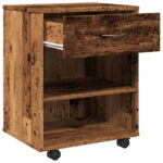 vidaXL Skrinka na kolieskach staré drevo 46x36x59 cm kompozitné drevo – Obrázok 8