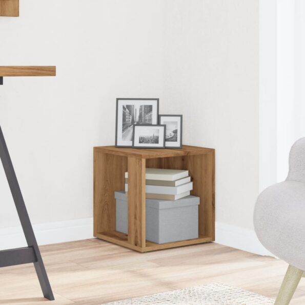 vidaXL Príručný stolík dub artisan 33x33x34 cm kompozitné drevo – Obrázok 3