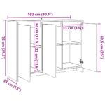 vidaXL Komoda staré drevo dub artisan cm kompozitné drevo – Obrázok 10