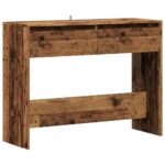 vidaXL Konzolový stolík staré drevo 100x35x76,5 cm kompozitné drevo – Obrázok 2