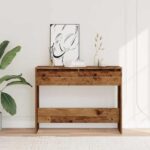 vidaXL Konzolový stolík staré drevo 100x35x76,5 cm kompozitné drevo – Obrázok 3