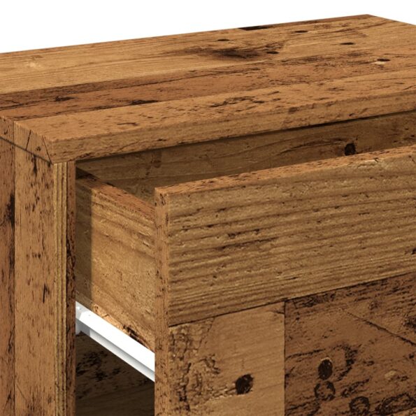 vidaXL Nástenný nočný stolík staré drevo – Obrázok 10