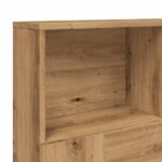 vidaXL Skrinka na čelo postele dub artisian 120x19x103,5cm komp. drevo – Obrázok 7