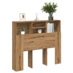 vidaXL Skrinka na čelo postele dub artisian 120x19x103,5cm komp. drevo