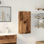 vidaXL Nástenná kúpeľňová skrinka staré drevo 32x20x67 cm – Obrázok 3