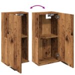 vidaXL Nástenná kúpeľňová skrinka staré drevo 32x20x67 cm – Obrázok 7