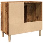 vidaXL Skrinka na umývadlo staré drevo 65x33x60 cm kompozitné drevo – Obrázok 7