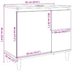 vidaXL Skrinka na umývadlo staré drevo 65x33x60 cm kompozitné drevo – Obrázok 10
