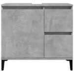 vidaXL Skrinka na umývadlo betónová sivá 65x33x60 cm kompozitné drevo – Obrázok 4