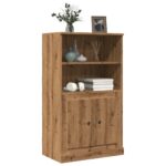 vidaXL Vysoká skrinka dub artisian 60x35,5x103,5 cm kompozitné drevo – Obrázok 3