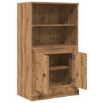 vidaXL Vysoká skrinka dub artisian 60x35,5x103,5 cm kompozitné drevo – Obrázok 4