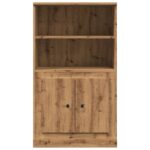 vidaXL Vysoká skrinka dub artisian 60x35,5x103,5 cm kompozitné drevo – Obrázok 5
