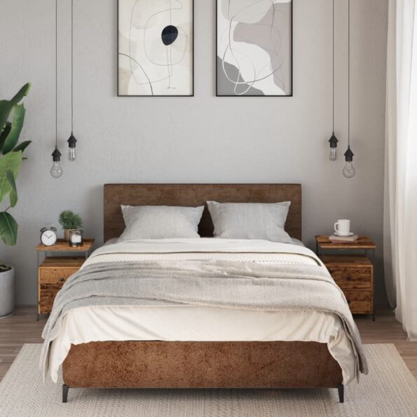 vidaXL Nočné stolíky 2 ks staré drevo 34x35,5x50 cm kompozitné drevo – Obrázok 3