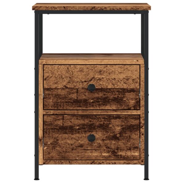 vidaXL Nočné stolíky 2 ks staré drevo 34x35,5x50 cm kompozitné drevo – Obrázok 4