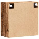 vidaXL Nástenná skrinka staré drevo 60x31x60 cm kompozitné drevo – Obrázok 6