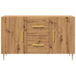 vidaXL Komoda, dub artisan 100x36x60 cm, kompozitné drevo – Obrázok 4