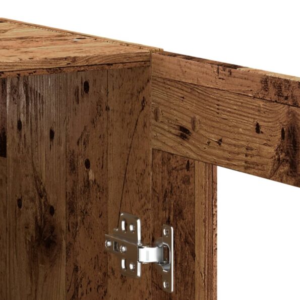 vidaXL Komoda staré drevo 69,5x34x90 cm kompozitné drevo – Obrázok 8