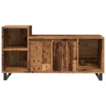 vidaXL TV skrinka staré drevo 100x35x55 cm spracované drevo – Obrázok 4