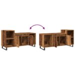 vidaXL TV skrinka staré drevo 100x35x55 cm spracované drevo – Obrázok 8