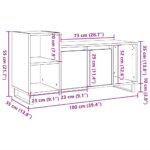 vidaXL TV skrinka staré drevo 100x35x55 cm spracované drevo – Obrázok 11