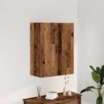 vidaXL Nástenná skrinka staré drevo 69,5x34x90 cm kompozitné drevo