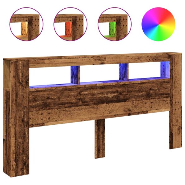 VXL8721158446794_a_en_hd_1.jpg vidaXL LED čelo postele staré drevo 200x18,5x103,5 cm kompozitné drevo – Obrázok 2
