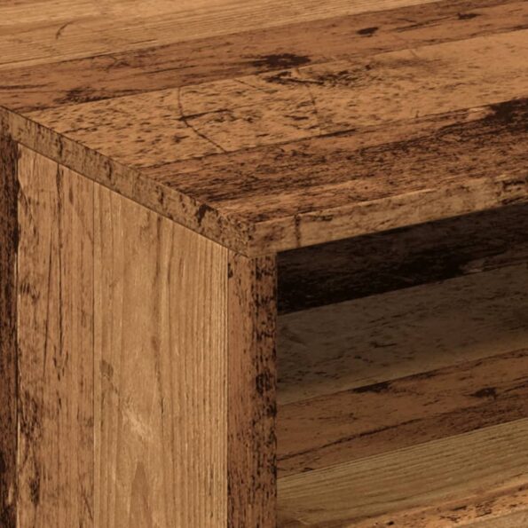 vidaXL Konferenčný stolík s LED svetlami staré drevo 50x49x40 cm – Obrázok 10