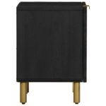 vidaXL Nočný stolík, čierny 40x33x46 cm, mangový masív – Obrázok 4