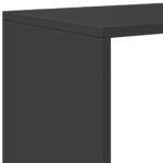 vidaXL Rozdeľovacia knižnica 3-posch. čierna 123x29x123cm kompoz.drevo – Obrázok 9