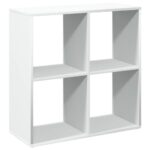 vidaXL Deliaca stena Knižnica biela 69,5x29x69,5 cm, umelé drevo – Obrázok 2