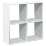 vidaXL Deliaca stena Knižnica biela 69,5x29x69,5 cm, umelé drevo – Obrázok 7