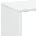 vidaXL Deliaca stena Knižnica biela 69,5x29x69,5 cm, umelé drevo – Obrázok 9