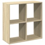 vidaXL Rozdeľovacia knižnica dub sonoma 69,5x29x69,5 cm kompoz. drevo – Obrázok 2