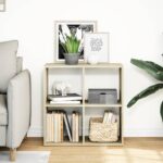 vidaXL Rozdeľovacia knižnica dub sonoma 69,5x29x69,5 cm kompoz. drevo – Obrázok 3